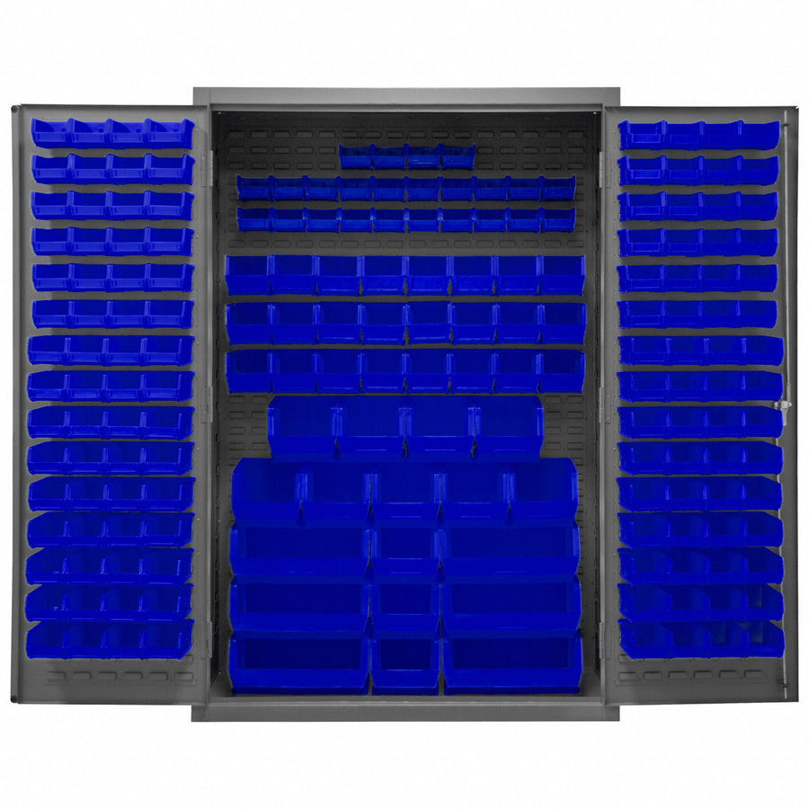 K4900 Bin Cabinet 72 x48 x24 Gray 186BlueBns