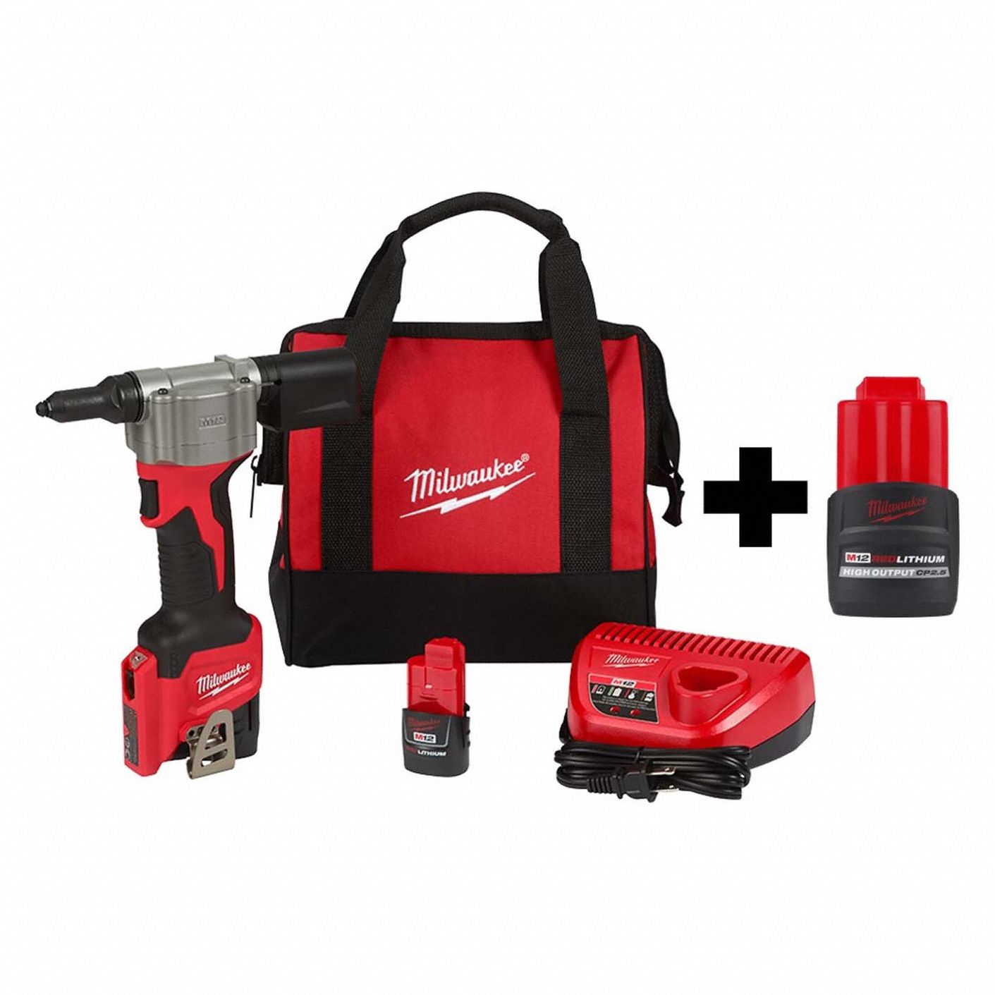 M12 Rivet Tool Kit M12 CP2.5 Battery