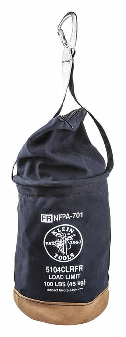 Bucket Bag Canvas Straight Wall Black