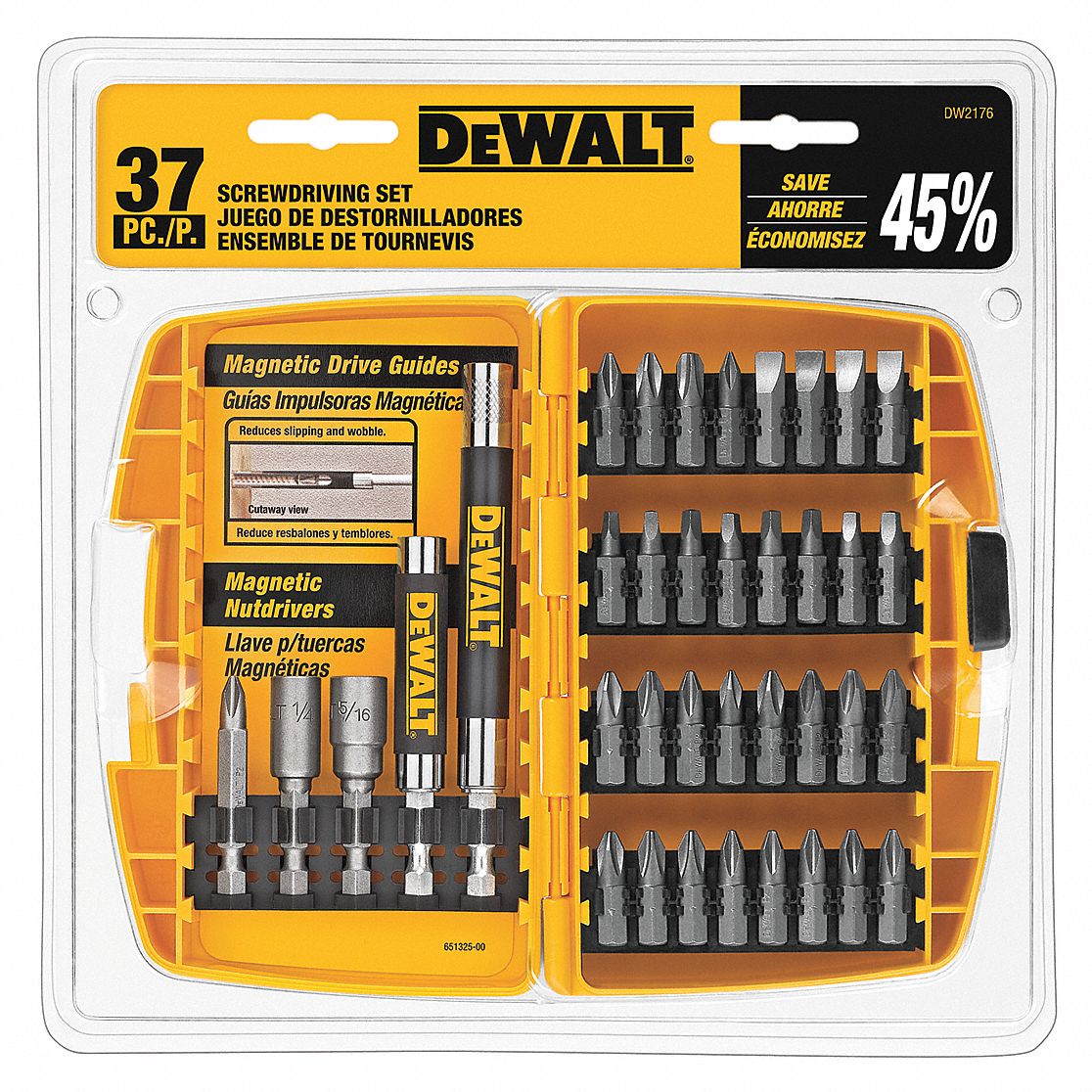 DriverBitSet 37pcs Steel Shank 1/4