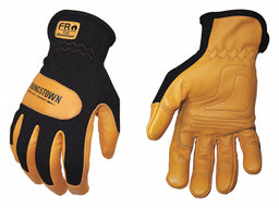 Mechanics Gloves Leather Blk/Tan L PR