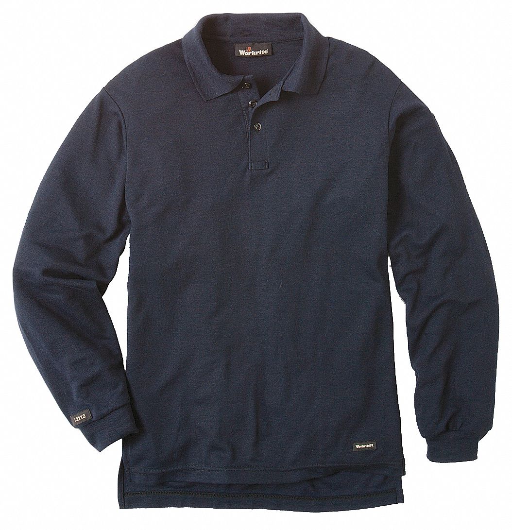 FR Regular Sleeve Shirt Navy LGR Button