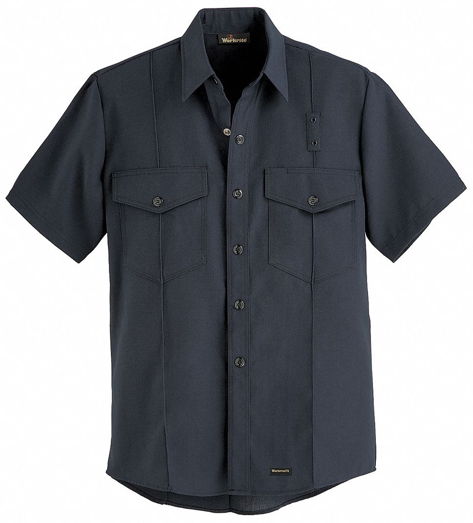FR Short Sleeve Shirt Black 50 in Snaps