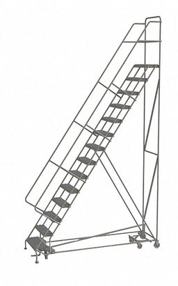 Rolling Ladder 14 Step Steel Perforated