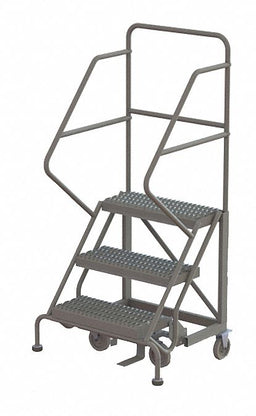 Rolling Ladder 3 Step Steel Serrated
