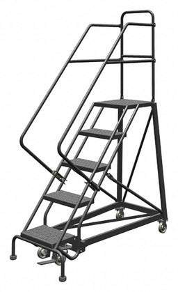 Rolling Ladder 5 Step Steel Perforated