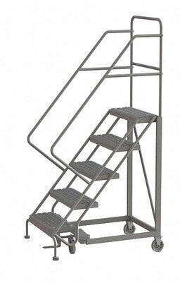 Rolling Ladder 5 Step Steel Serrated
