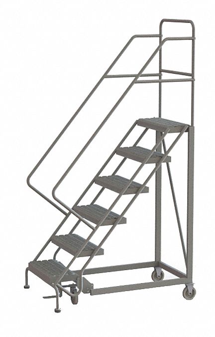 Rolling Ladder 6 Step Steel Perforated