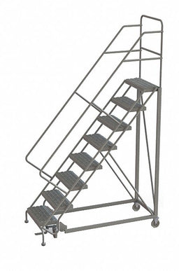 Rolling Ladder 8 Step Steel Serrated