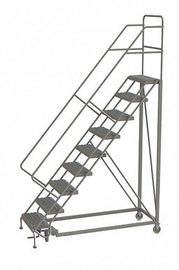 Rolling Ladder 9 Step Steel Perforated