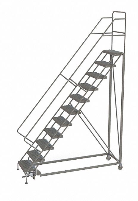 Rolling Ladder 11 Step Steel Perforated