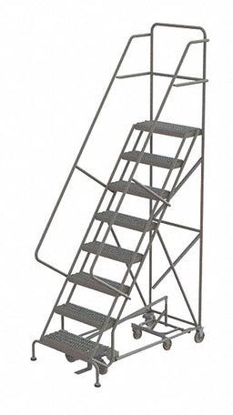 Rolling Ladder 8 Step Steel Serrated