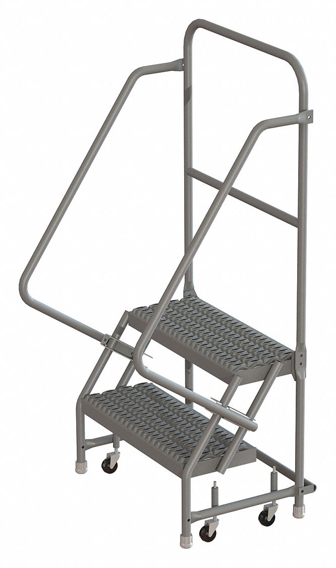 Rolling Ladder 2 Step Steel Serrated