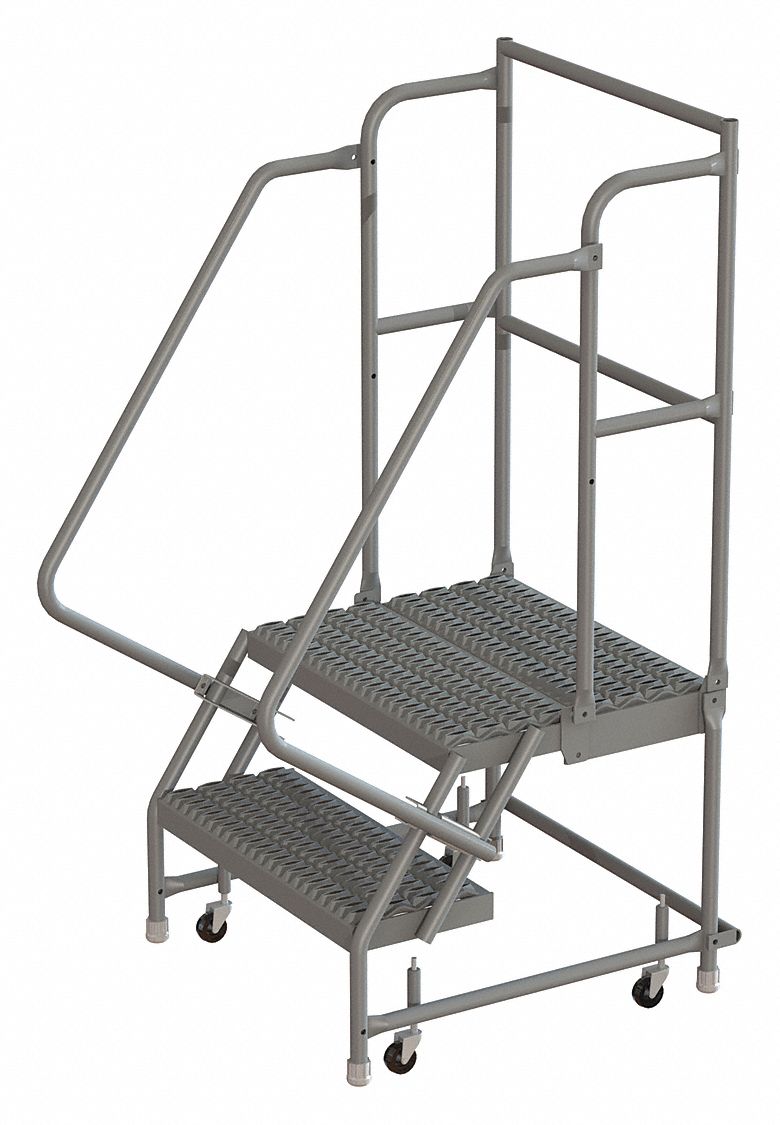 Rolling Ladder 2 Step Steel Serrated