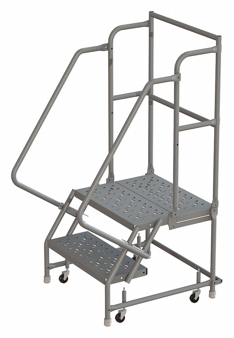 Rolling Ladder 2 Step Steel Perforated