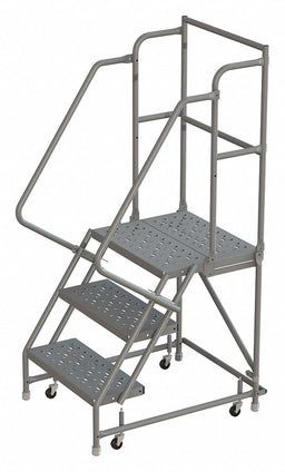 Rolling Ladder 3 Step Steel Perforated
