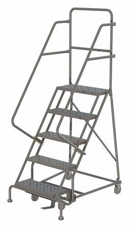 Rolling Ladder 5 Step Steel Perforated