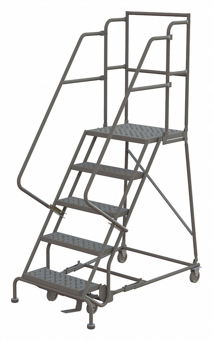 Rolling Ladder 5 Step Steel Perforated