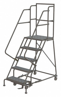 Rolling Ladder 5 Step Steel Perforated