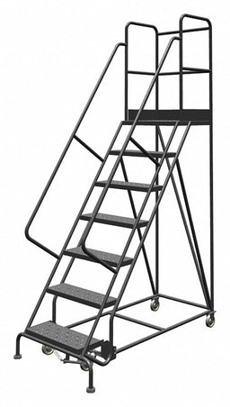 Rolling Ladder 7 Step Steel Perforated