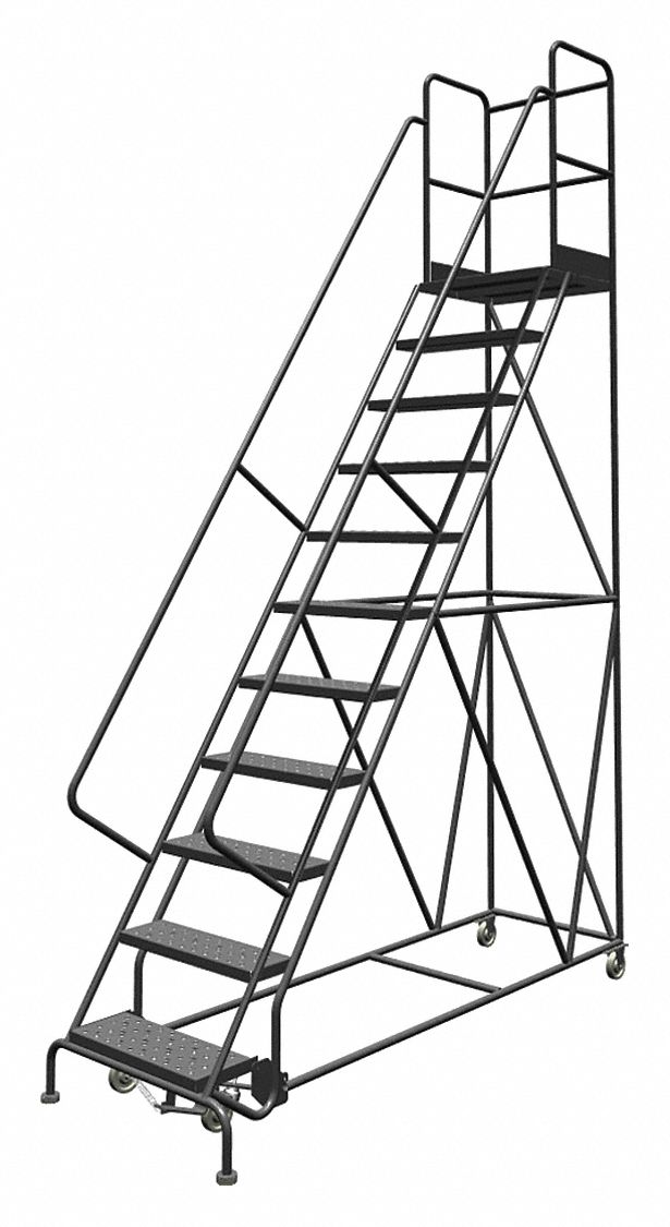 Rolling Ladder 11 Step Steel Perforated