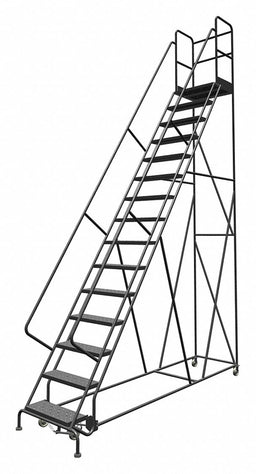 Rolling Ladder 15 Step Steel Perforated
