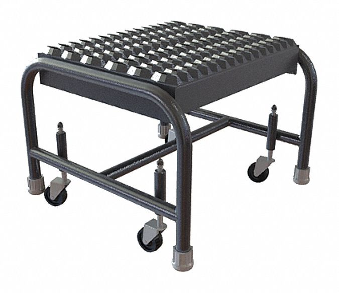 Mobile Step Stand Aluminum Serrated 16in