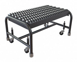 Mobile Step Stand Aluminum Ribbed 24inW