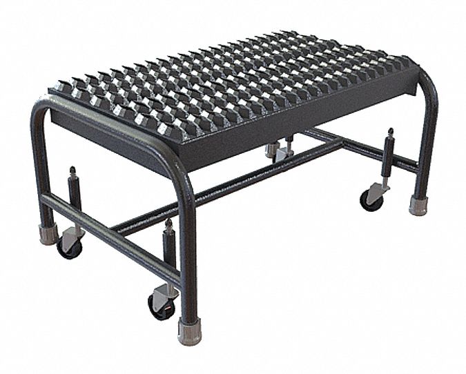 Mobile Step Stand Aluminum Serrated 24in