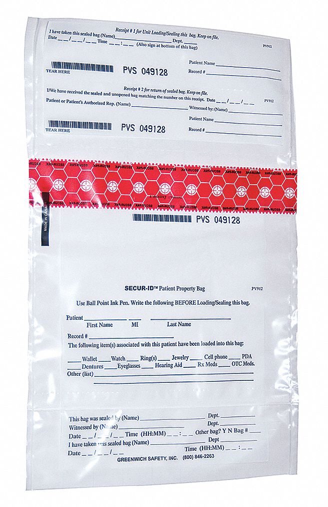 Personal Property Bag 9 x 10 In PK250