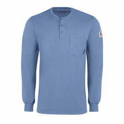 Ls Fr Interlock Henley Lb 6.25 Oz