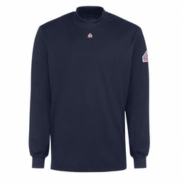 D9247 FR Lng Slv Mock Turtleneck Shirt Nvy 3XL