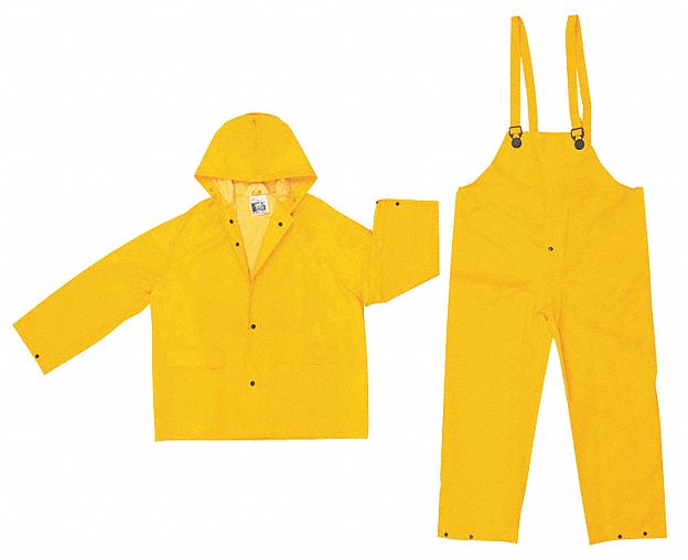 Rain Suit w/Jacket/Bib Unrated Yellow M