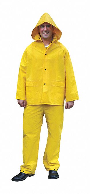 Classic .35Mm Pvc Poly Suit 3 Pc Ye 5XL