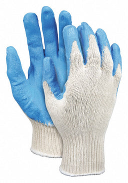 Med Weight Cotton Blue Latex Dip L PK12