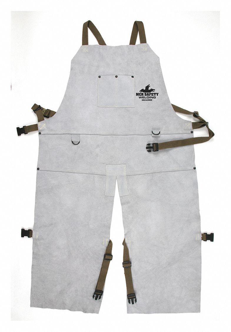 Leather Welding Bib Apron Split Leg 24X