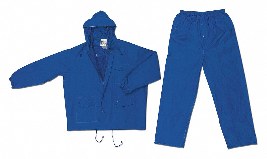Rain Suit w/Jacket/Pant Unrated Blue L