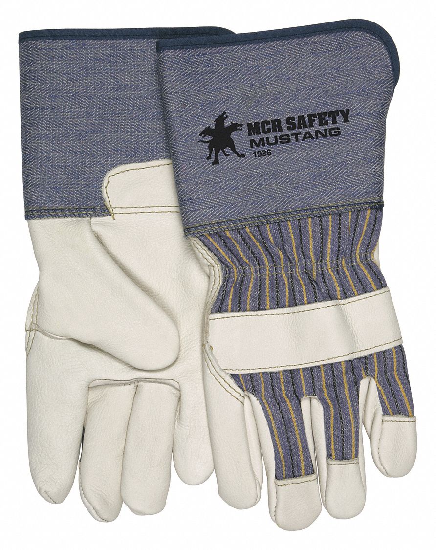 Leather Gloves Beige M PK12
