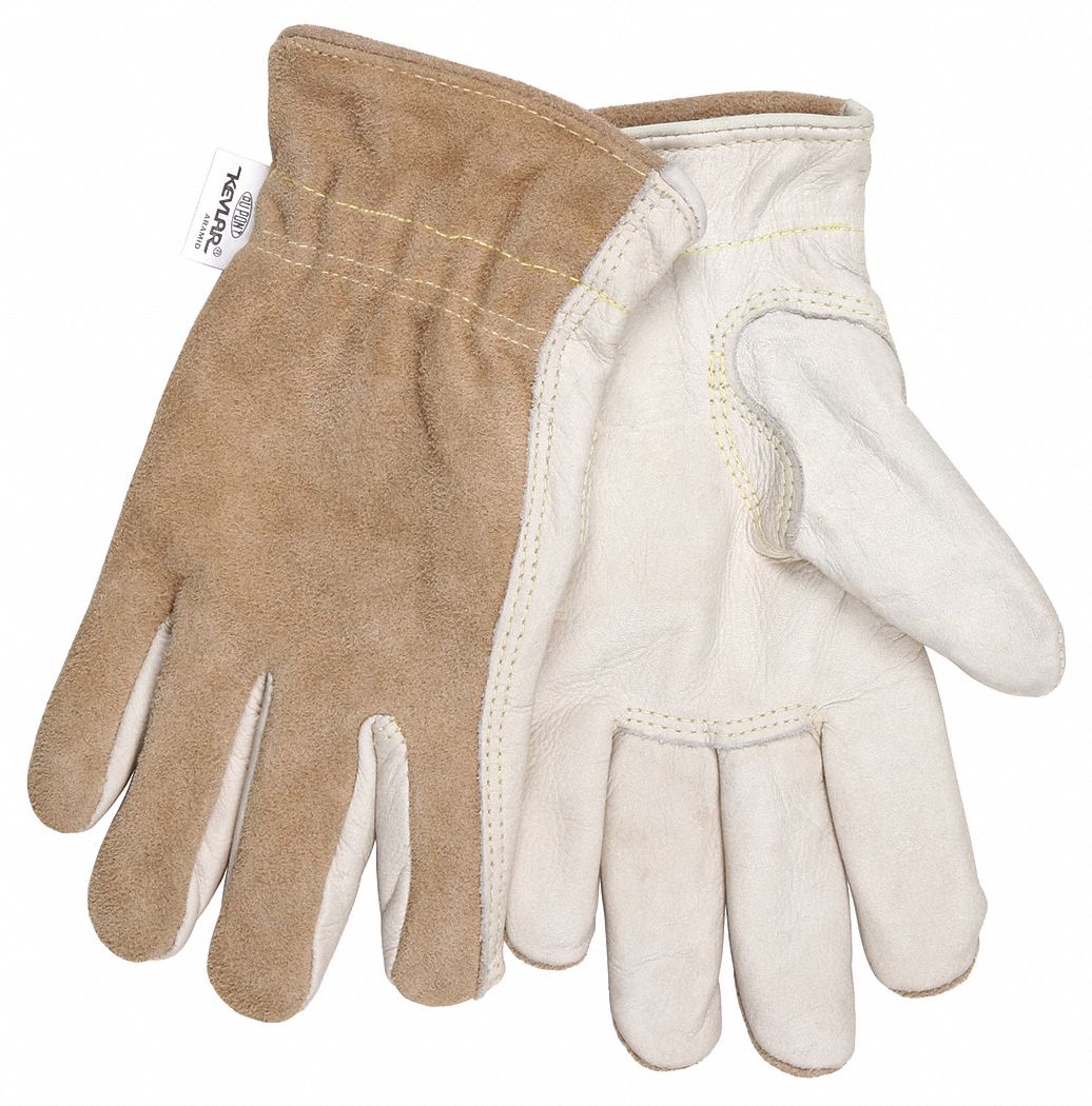 Leather Gloves Beige S PK12