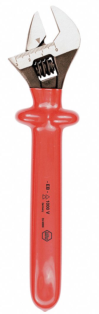 Adj. Wrench Insulated Rubber Natural 12