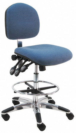 Drafting Chair 34.5 in H Silver