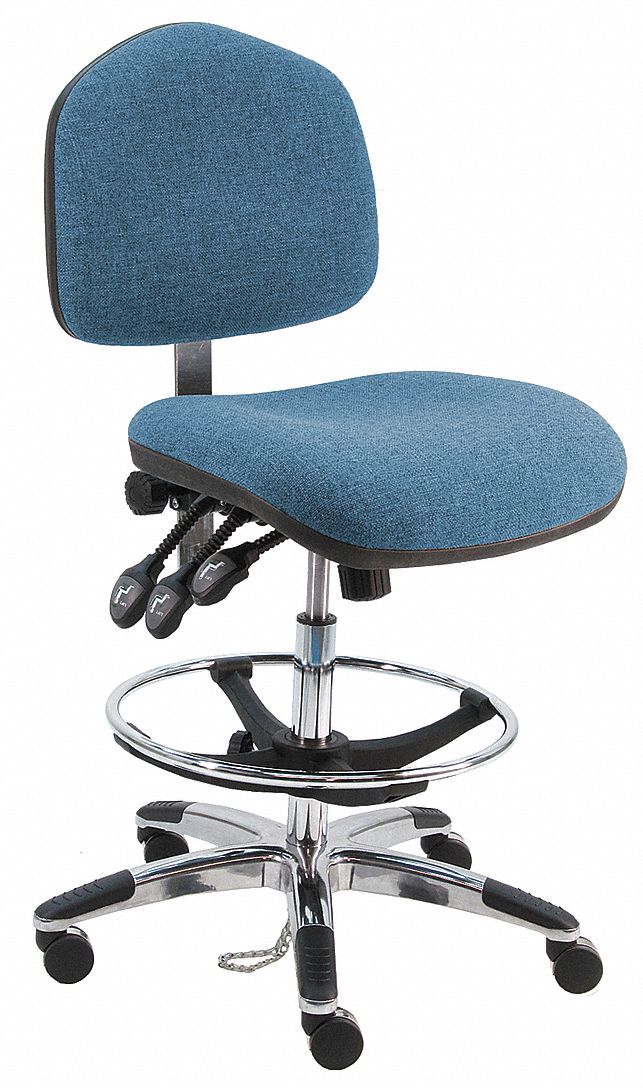Drafting Chair 34.5 in H Silver