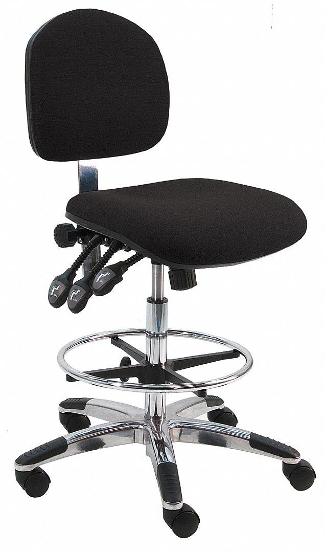 Drafting Chair 34.5 in H Silver