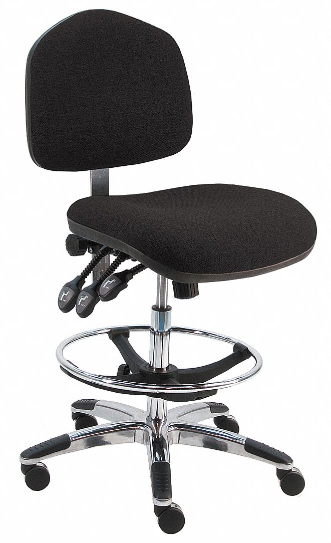 Drafting Chair 34.5 in H Silver