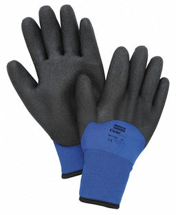 Cut Resist Gloves PVC Foam S Blk/Blue PR