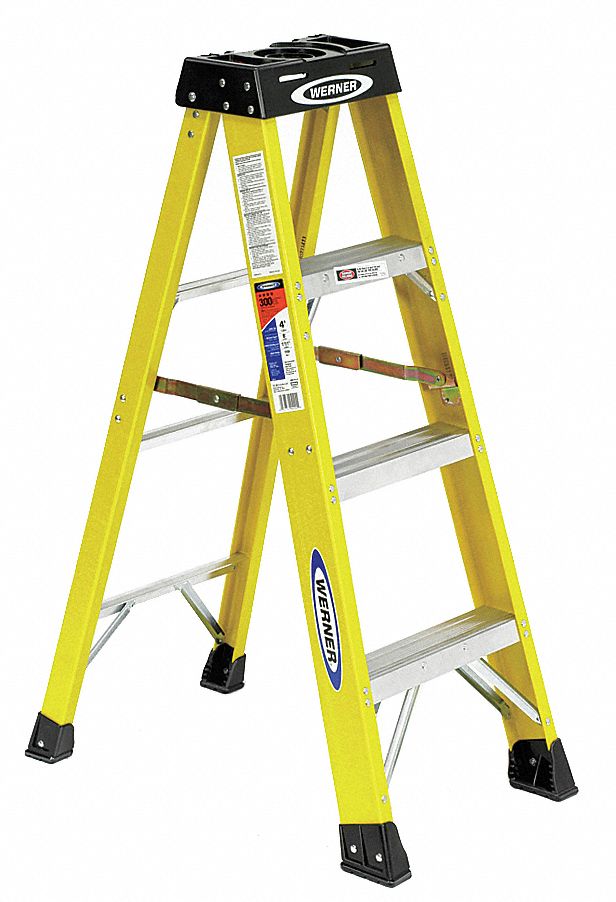 Stepladder Fiberglass 4 ft H 300 lb Cap