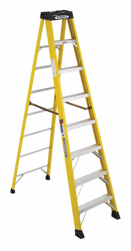 Stepladder Fiberglass 8 ft H 300 lb Cap