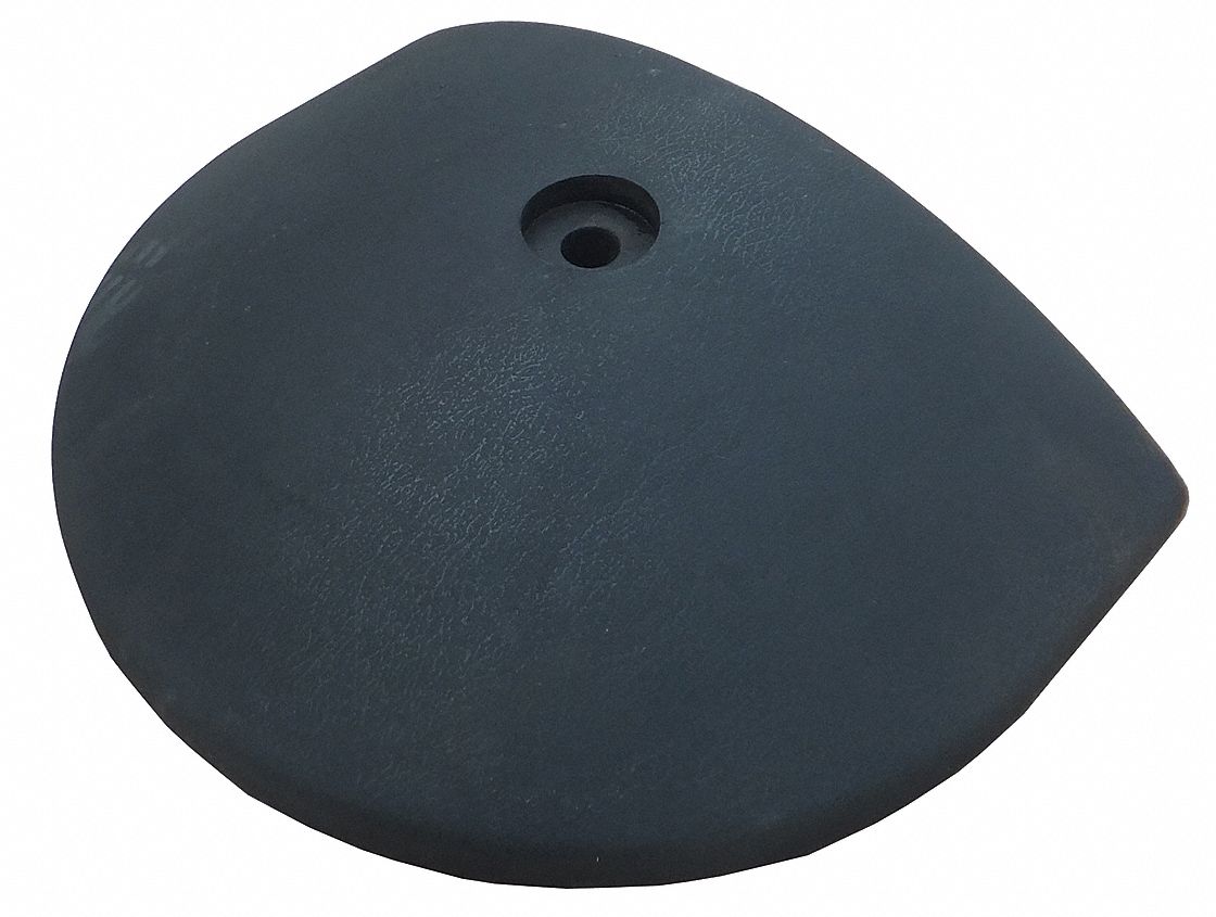 Speed Bump End Cap 12in.W 9in.L Rubber