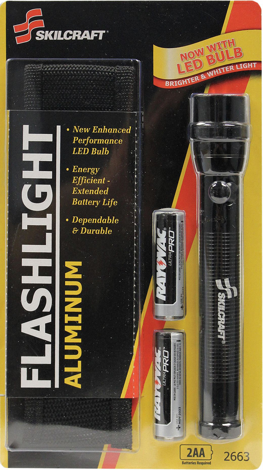 Handheld Flashlight Aluminum Black 110lm