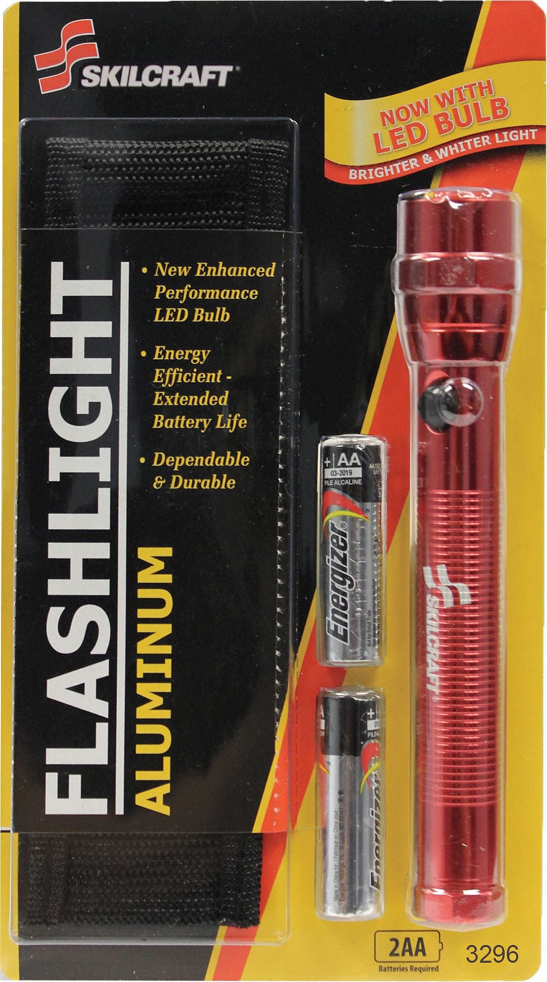 Handheld Flashlight Aluminum Red 110lm